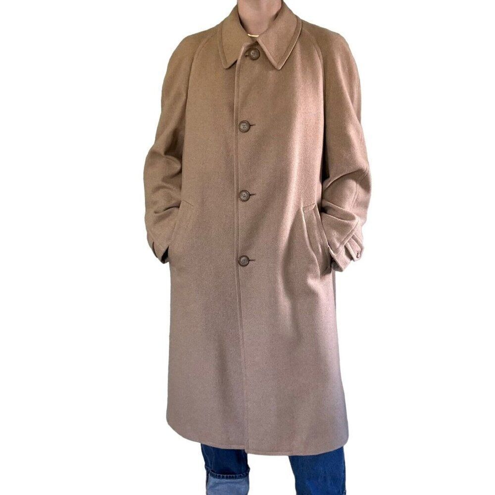 Made in USA 100% Camel Hair Tan Brown Overcoat / Top coat / Trench Coat